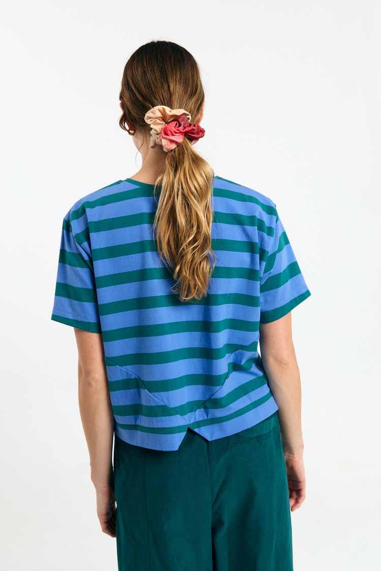 Suite13Lab Isquia Top Stripes Green Damen Streifenshirt grün